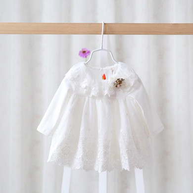 2016 spring autumn brand children's wear dress for girls gauze lace dress baby sweet princess dress for girls baby clothes
