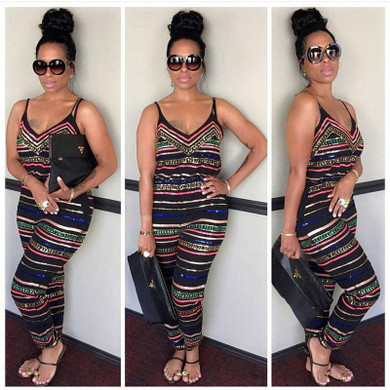 2016 Sexy Women Party Jumpsuit Summer Backless Straps Playsuit Bodycon Romper Trousers Clubwear