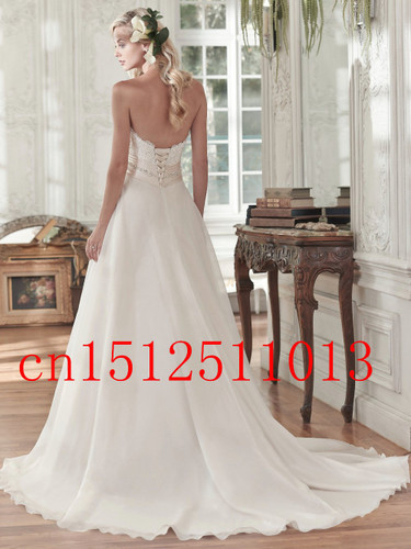 2016 Sexy Beading Wedding Dress Vestido Plus Size Wedding Gown Bridal Dresses vestido de noiva voile mariage lace up