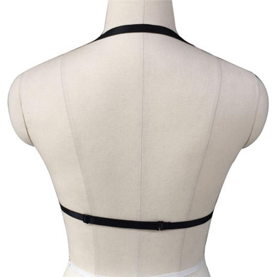 2016 New Harness Cage Bra Black Lingerie Women Elastic Body Bondage Belt Fetish Cupless Waist Harness Bra Suspender Corset