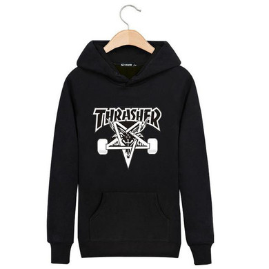 2016 New Fleece Autumn Winter Trasher Men's Hoodies Streetwear Skateboard Hip hop Hoody Thrasher Sweatshirt Men Women Sweat 4XL