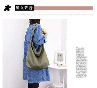 Canvas Shoulder Bags Casual Style for Women Cloth Handbag Big Tote Bag
