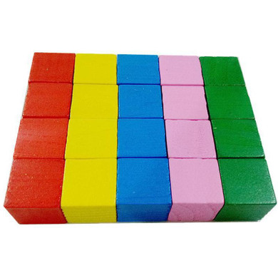 Candywood Montessori Colorful wood cube blocks Bright Assemblage block Early educational early learning toys for kids children