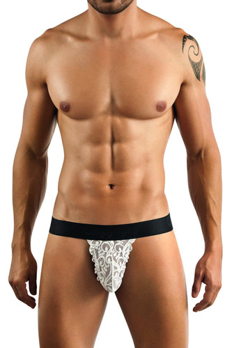 Candyman White Lace Thong