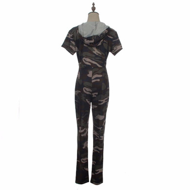 Camouflage Jumpsuit Romper Fitness Slim Holes Bodysuit Women Romper Be Stretchy Overalls Big Size Rompers Womens Jumpsuit