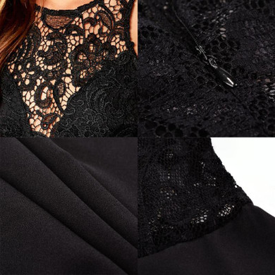 2017 Brand Clothing Women Black Sexy Short Sleeveless Lace Dress Short Evening Party Dresses Hollow Out 2017 Brand Clothing Women Black Sexy Short Sleeveless Lace Dress Short Evening Party Dresses Hollow Out