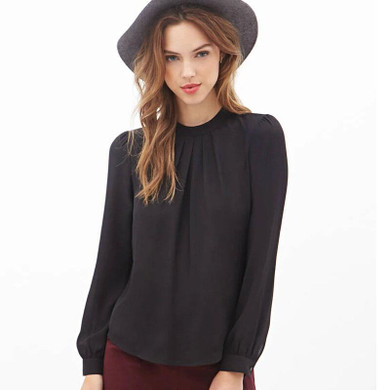 2017 Blusas feminina Women Elegant Chiffon Blouses Sexy Blouse Shirt Casual Long Sleeve Shirt Ladies Work Office Shirt