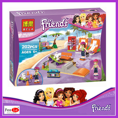 2017 Bela 10491 New Friends series the Heartlakes Skate Park Building Blocks set Compatible with legoe Friends Girls s Toys