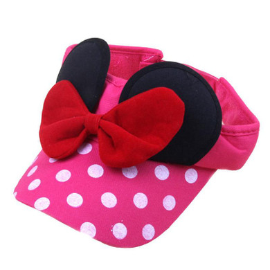 2016 Cotton Visors hat Minnie design Big Bow cartoon Cap Summer fishing hat Girl Children outdoor hiking Boy Girl Cap Hat