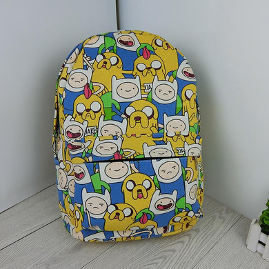 2016 Canvas Printing Anime Adventure Time Backpack For Teenage Boys Girls School Bags For Teenagers Mochila Feminine Bagpack