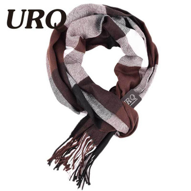 2016 Brand New Mens Warm Soft Cashmere wool plaid TARTAN SCARF Checked Scarf Bordeaux A3A17536