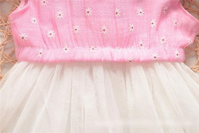 Elegant Girl Dress Girls 2016 Summer Fashion Pink Lace Big Bow Party Tulle Flower Princess Wedding Dresses Baby Girl dress