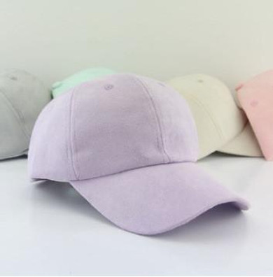 2016 Woman Baseball Hats New Brand Caps Casual Sports Hat Suede Snapback Hat Gorra Hombre Solid Cappello Hip Hop Baseball Cap