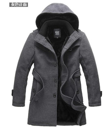2016 winter trench coat men, fashion long overcoat men,hot sale woollen coat, thickening Men's clothing,Size M-4XL free shipping