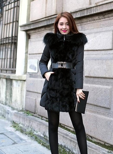 2016 Winter long Women's Coat Down Parkas Thick Jackets fur collar Outwear Large Faux Fur Collar Female Clothing COAT-2859185