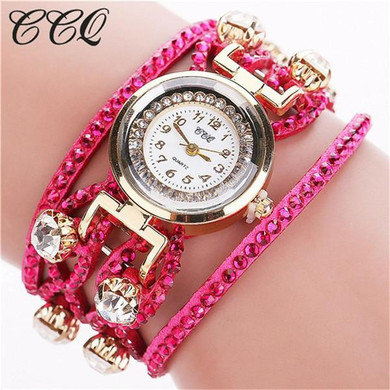 CCQ Fashion Relojes Mujer Women Bracelet Watches Watched Luxury Women Full Crystal Wrist Watch Quartz  Relogio Feminino C44