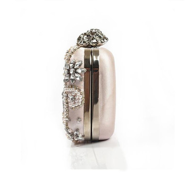 Luxury Crystal Evening Bag Handmade Style Rhinestones Pearl Women Evening Bags Vintage Satin Lady Party Wedding Clutches Purses Luxury Crystal Evening Bag Handmade Style Rhinestones Pearl Women Evening Bags Vintage Satin Lady Party Wedding Clutches Purses