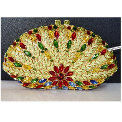 Luxury Crystal Encrusted Bags Women Diamond Silver Gold Evening Bag Bohemian Crystal Clutch Bag Colourful Diamonds Purses 88373