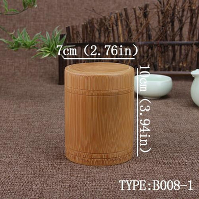 Natural Bamboo Tea Box Tea Canister Kitchen Storage Jars Column Fahion Bottles Chests Cultural Spice Box Storage Box Tea Caddy