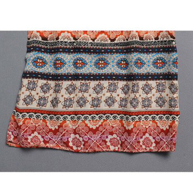 National Style Totem Printed Baggy Pants Bohemia Loose Wide Legs Pants Trouser For Women Casual Harem Pant Loose Preppy Trousers