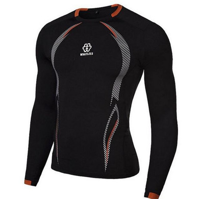 NANSHA Brand New arrival Quick Dry Compression Shirt Long Sleeves TrainT-shirt  Fitness Clothing Print Bodybuild Crossfit