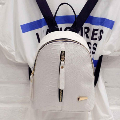 Naivety New Women PU Leather Backpack Travel Shoulder Bag Serpentine Pattern Purse Mochila 10S61102 drop shipping