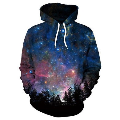 NADANBAO New Style Hiphop Hoodies Galaxy Space 3D Printed Forest Cool Fashion Autumn Sweatshirt Thin Hooded Women Hoodie Bts