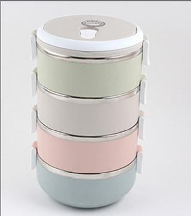 Portable Stainless Steel Japanese Bento Box Gradient Color Thermal For Food With Containers Lunch Boxs For Kids Picnic
