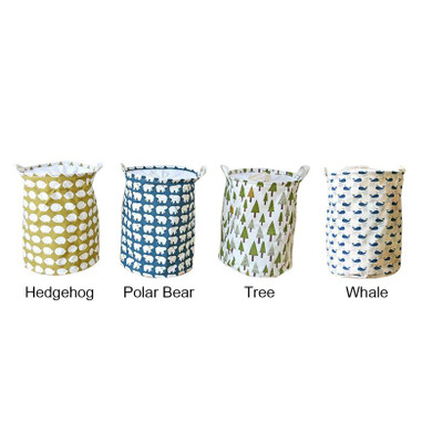 Porable foldable canvas storage organizer bucket trash can bag home office kids toys storage barrels basket bags supplies