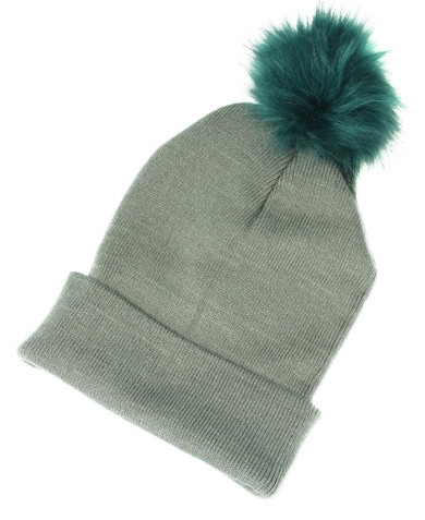 Pom Pom Beanie  - Teal