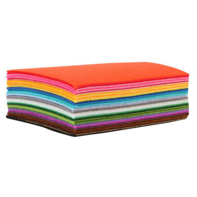 Polyester Felt Fabric Cloth DIY Handmade Sewing Home Decor Material Thickness 1mm Mix Color 10x15cm