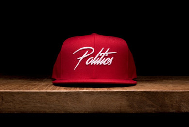 Politics Script Snapback - Red