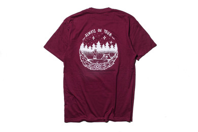 Politics 'Camp Vibes' SS Tee - Burgundy