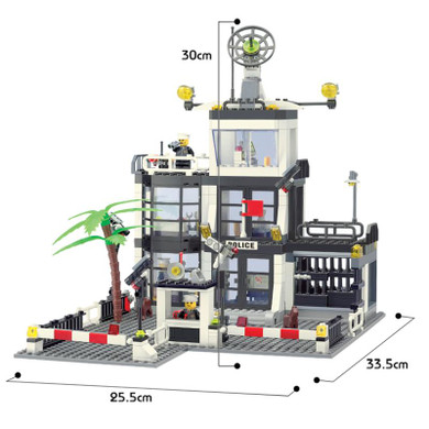 Police Station Building Blocks Toys Compatible Legos City Toys Police Figures Enlighten Bricks Blocks Toy For Boys Birthday Gift