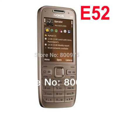 Original Nokia E52 Mobile Phone Bluetooth WIFI GPS E52 3G Cell Phone Russian Keyboard Arabic Keyboard & One year warranty