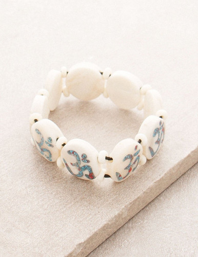 OM Coral and Turquoise Tibetan Healing Bracelet