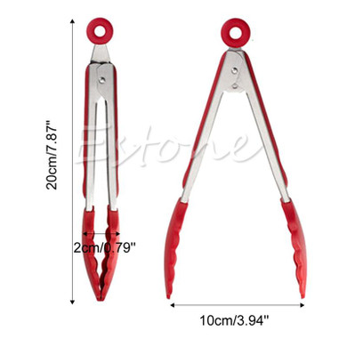 Kitchen Tool Set Silicone Kitchen Cooking Salad Serving BBQ Tongs Stainless Steel Handle Utensil random color Kitchen Tool Set Silicone Kitchen Cooking Salad Serving BBQ Tongs Stainless Steel Handle Utensil random color