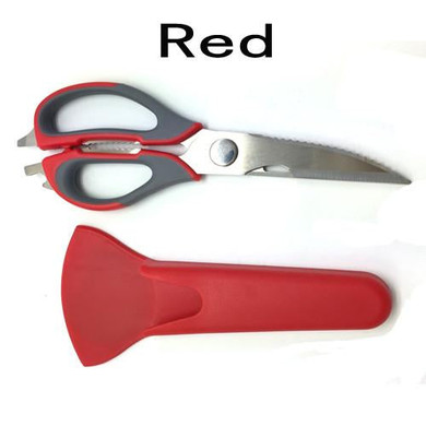 kitchen scissors knife for fish chicken household stainless steel multifunction cutter shears  free shipping with magnetic cover