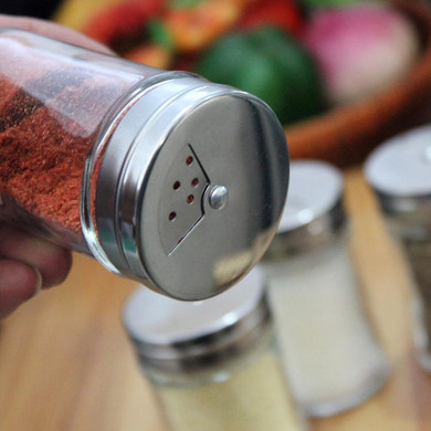 Kitchen Glass Storage Spice Jar Bottle Seasoning Storage Cans With Holder Rack Kitchen Storage Container