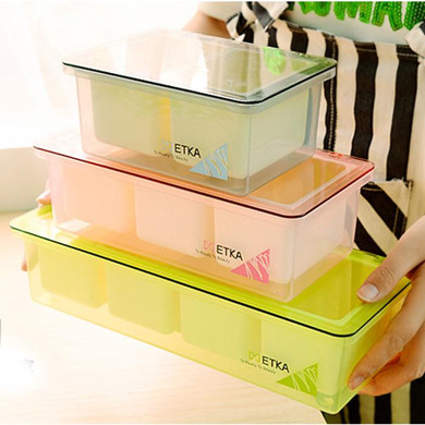 kitchen Food storage box plastic 3 samll boxes with cover+spoon cereal spice Multifunction storage seasoning box free shipping