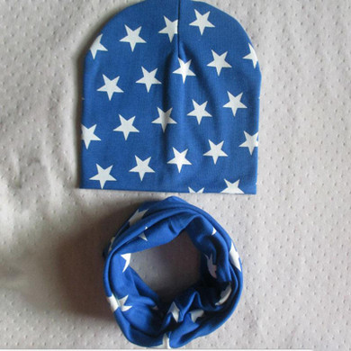 2 Piece/ Set Hat Scarf Gloves Baby Winter Cap Star Beanie Warm Hats for Children Neck Warmer Photography Props