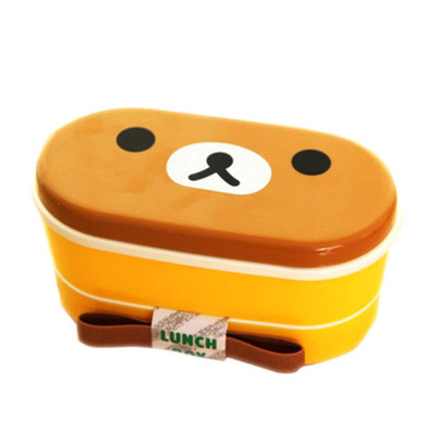 2 Layer Cartoon Lunchbox Bento Lunch Container Food Container Japanese Style Plastic Lunch Storage box