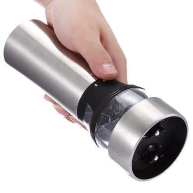2 in 1 Electric Stainless Steel Pepper Mill Salt Spice Grinder Kitchen Tool Pepper Herb Mill Pepermolen with adjustable fineness