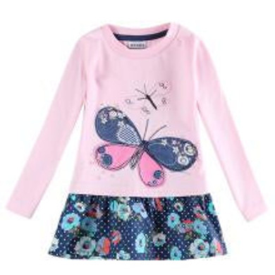 2 colors retail baby girls frock children nova kids butterfly kids dresses girls nova baby clothing autumn kids child dresses