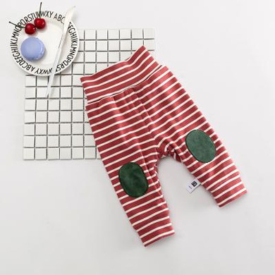 1st Winter Warm Boys Cotton Leggings Filles 6M Baby Dispear Pencil Pants Girls High Waist Strip Full Length Thicken Skinny Pants