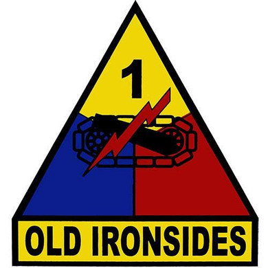 1st Armored Division (Old Ironsides) Clear Decal