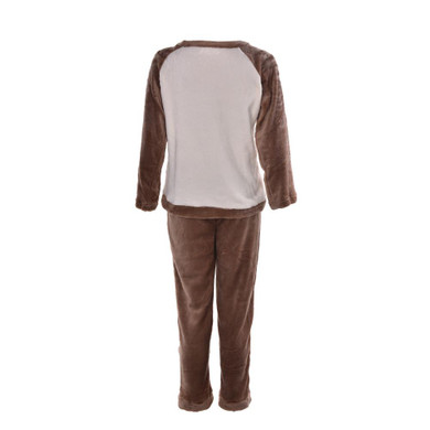 1set Spring Winter Anti Cold Keep Warm Women Coral Fleece Pajamas Set of Sleepcoat & Bottoms Lady Thermal Flannel Home Clothing
