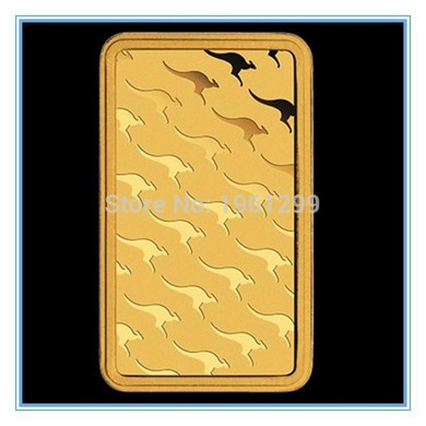 Sample order,2pcs/lot weight about 31gram/pcs Non magnetic 24k gold plated perth mint australia bullion bar,replica gold bar