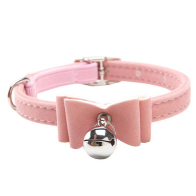 Safety Elastic Pet Cat Collar Velvet Bow Tie Kitten Dog Collars Neck Chain With Bells Pets Supplies