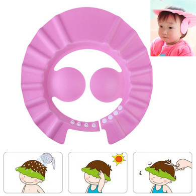 Safe Baby Shower Cap Kids Bath Visor Hat Adjustable Baby Shower Cap Protect Eyes Hair Wash Shield for Children Waterproof Cap